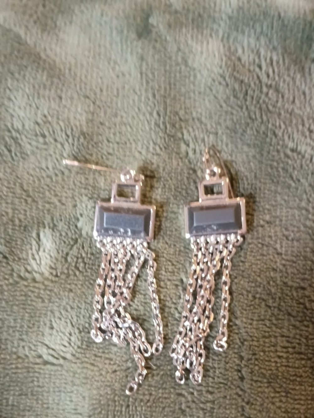 Lia Sophia Silver-Tone Chain Tassel Drop Earrings